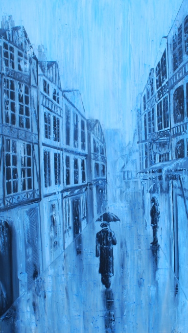 Rouen in the Rain